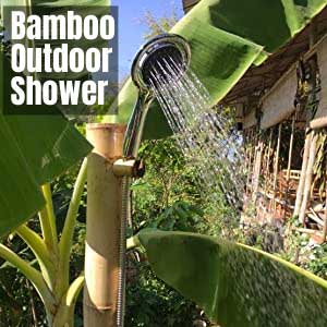 Bamboo Outdoor Shower - How to Create a Tropical Bathing Oasis