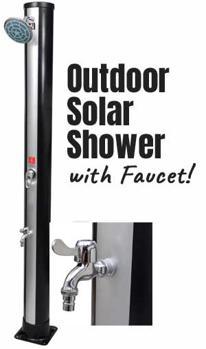 Outdoor Solar Shower with Faucet
