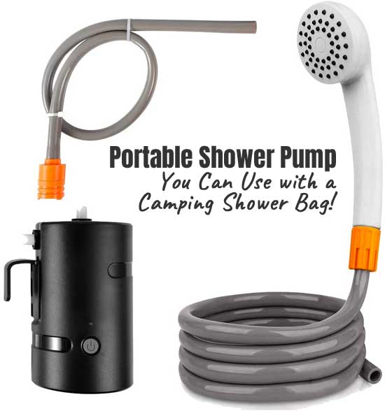 Portable Shower Pump You Can Use with a Camping Shower Bag