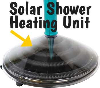 Solar Shower Heating Unit in Base for Faster Heating and Moe Stable Design